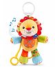 Jinglers 20cm Multi-Feature Musical Hanging Lion Toy for Babies | Soft Plush Crinkle Rattle Teether Sensory Activity Toy | Stroller, Crib & Car Seat Hanging Toy | 0+ Months | Soft fabric