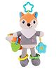 Jinglers 28cm Multi-Feature Fox Hanging Toy for Babies | Soft Sensory Plush Toy with Rattle, Crinkle, Teether & Hanging Ring | Stroller, Crib & Car Seat Toy | 0+ Months | Soft fabric