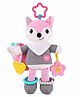 Jinglers 28cm Multi-Feature Fox Hanging Rattle Toy for Babies, Tummy Time Toys for 6 Month Old Baby Boy, Teether, Crinkle & Rattle | Stroller, Crib & Car Seat Activity Toy | Soft Fabric