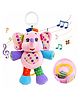 Jinglers Pink Elephant Musical Baby Toys Height 7.8 inches to Stimulate Baby's Senses | Fine Motor Skill Development | Tummy Time Toys Baby Learning Gift - Multicolor