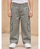 Rikidoos Cotton Woven Full Length Stretch Fit Cargo Pant- Grey