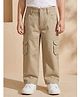 Rikidoos Cotton Woven Full Length Stretch Fit Cargo Pant- Khaki