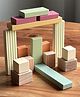 Playbox Multicolor Wooden Mini Candy Building Blocks Play Toy Set for Toddler & Kids Baby Toys (Large-Set of 30 Pcs)