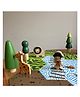 Playbox Wooden Jungle Safari Wild Animals Play Toy Set | Pretend Play Toddler & Kids Baby Toys