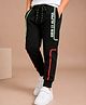 Nino Togs Cotton Looper Knit Gen Alpha Text Printed Joggers - Black