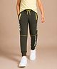 Nino Togs Cotton Looper Knit Super Gamer Text Printed Joggers - Olive