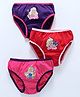 Red Rose Panties Barbie Print Pack Of 3 - Purple Dark Pink Red