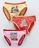 Red Rose Panties Dream Barbie Print Pack Of 3 - Peach Yellow Pink