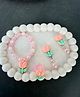 Radhya accessories Floral  Applique Jewellery Combo Set -  Withe