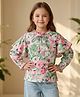 Cutiekins Woven Full Sleeves Floral Printed Frill Detailed Top - White & Multi Colour