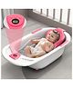 StarAndDaisy Baby Bath Tub Newborn Baby Bath Tub with Temperatures Sensior & Baby Bath Seat, Antislip Baby Bath Tub with Bath Chair, Pink