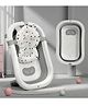 StarAndDaisy Bath Tub for Baby Foldable Bath tub for Kids with Cushion - Space Saving Design - Newborn Baby Folding Bathing Tub Girls & Boys - Easy to Store-Grey