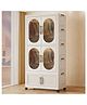 StarAndDaisy Kids Multifunctional Collapsible Plastic Wardrobe Kids Storage Cabinet & Dustproof Organizer For Clothes Toys & Books White
