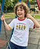 chuckleberrie Cotton Knit Half Sleeves Not Following Rules Text Printed Tee - White