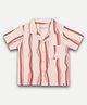 chuckleberrie Cotton Knit Half Sleeves Abstract Printed Shirt - White