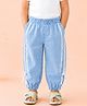 Kidbea Denim Woven Solid Joggers - Blue