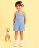 Kidbea Denim Woven Sleeveless Washed Dungaree - Blue