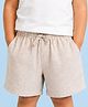 Kidbea Cotton Flax Woven Solid Shorts - Khaki