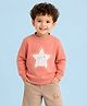 Kidbea Cotton Knit Full Sleeves Bunny Printed Sweatshirt - Peach