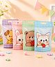 Birthday Popper 10 Pcs Animal-Themed Ziplock Gift Bags (23x15cm) Plaid Design Reusable Airtight Standee Pouches for Kids Birthday Return Gifts, Candy, Party Treats Colorful Bags for Boys & Girls