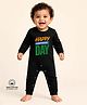 BLUSHES 100% Cotton Knit Independence Day Theme Full Sleeves Happy Independence Day Text Printed Romper - Black