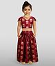 JBN Creation Silk Woven Half Sleeves Floral Foil Printed Choli & Lehenga Set With Dupatta - Maroon