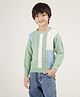 JoE Hazel Knit Full Sleeves Colour Blocked Sweater - Mint Green