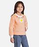 JoE Hazel Knit Full Sleeves Floral Designed Sweater - Peach