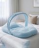 BAYBEE Baby Bedding Set for New Born with Mosquito Net,Premium Bed Mattress & Pillow, Travel Companion for Boys & Girls (Blue)