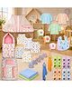 Babytoons Newborn Baby 34 Items Complete Daily Essentials Combo for Infants - Pink