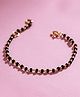Mannash Classic Black Beads Gold Plated Sterling Silver Chain Kids Nazariya Bracelet