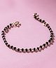 Mannash Classic Black Beads Sterling Silver Chain Kids Nazariya Bracelet