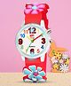 Kool kidz Floral Applique Detailed Analogue Watch - Red