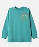 Under Fourteen Only Full Sleeves Smiley Embroidered Tee - Teal