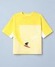 Under Fourteen Only Half Sleeves Surfer Theme Printed Tee - Yellow