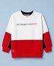 Under Fourteen Only Full Sleeves Typography Printed Colour Blocked Tee - Cream