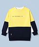 Under Fourteen Only Full Drop Shoulder Sleeves Typography Printed & Colour Blocked Tee - Yellow