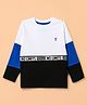 Under Fourteen Only Full Drop Shoulder Sleeves No Limits Text Printed & Colour Blocked Tee - White