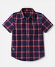 Under Fourteen Only Half Sleeves Checked Shirt - Orange