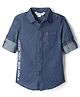 Under Fourteen Only Full Sleeves If Not Now Then When Text Printed Shirt - Blue