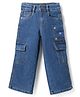 Under Fourteen Only Floral Embroidered Jeans - Blue