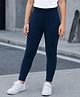 Tiara Cotton Spandex Knit Solid Legging - Navy Blue