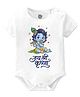 Baby Buzz 100% Cotton Knit Janmashtami Theme Half Sleeves Jai Shree Krishna Text Printed Onesie - White