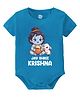 Baby Buzz 100% Cotton Knit Janmashtami Theme Half Sleeves Jai Shree Krishna Text Printed Onesie - Blue