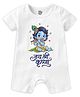 Baby Buzz 100% Cotton Knit Janmashtami Theme Half Sleeves Jai Shree Krishna Text Printed Romper - White