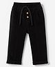 Babyhug Woven Full Length Corduroy Pant with Stretch in Black