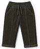 Babyhug Woven Full Length Solid Corduroy Pant with Stretch in Olive Green