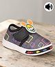 Lil Lollipop Animal Applique Detailed Velcro Closure Musical Booties - Black