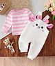 Mark & Mia Cotton Full Sleeves Winter Wear Romper With Inner Tee & Applique - White