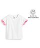 Plan B Cotton Knit Half Sleeves Hearts Printed Tee With Built In Pre Teen Bra - White